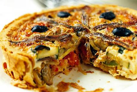 Quiche se zeleninou.