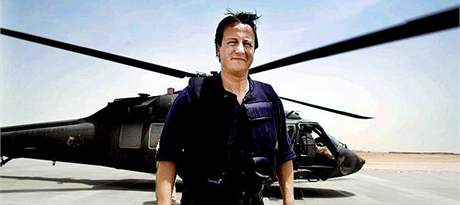 Britský premiér David Cameron v Afghánistánu.