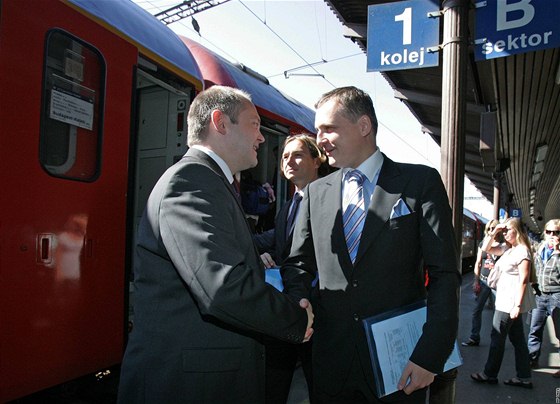 Ministr dopravy Vít Bárta pijel do Brna jednat o dopravních stavbách v kraji (20. srpna 2010)