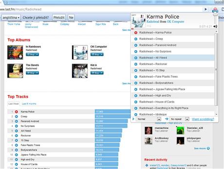 Last.fm free music player 