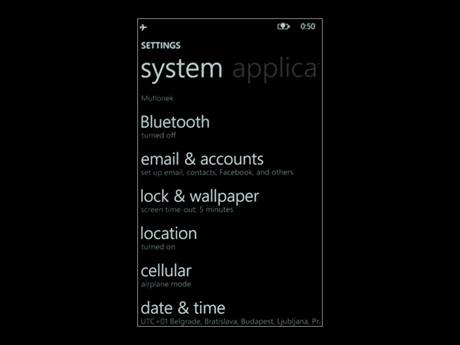 Screenshot Windows Phone 7