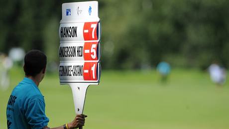 Ukazatel skre flightu se vedoucm muem ve druhm kole Czech Open 2010.