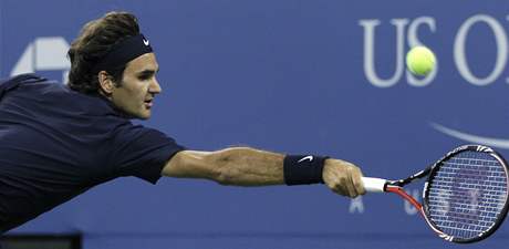 Roger Federer v 1. kole US Open 2010