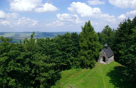 Velk Roudn, vyhldka z rozhledny smrem na vchod