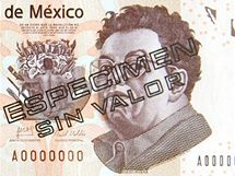 Diego Rivera na nov mexick bankovce.