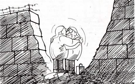 Vznam Nmeckho Michla se po pdu komunismu nov aktualizoval. Na karikatue Waltera Hanela se setkv probuzen Michl z vchodu se svm zpadnm dvojetem v troskch berlnsk zdi.