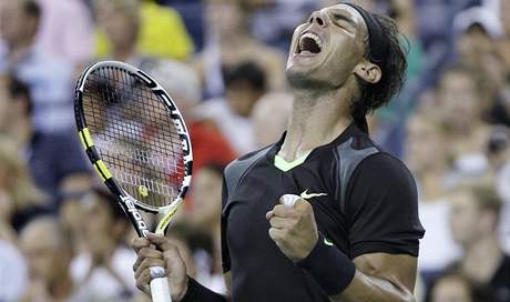Rafael Nadal se raduje z postupu do 2. kola US Open