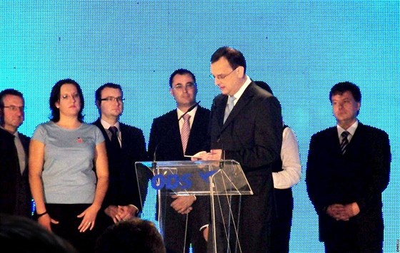 Petr Neas se pi zahájení volební kampan ODS strefoval i do svých koaliních partner ve vlád.