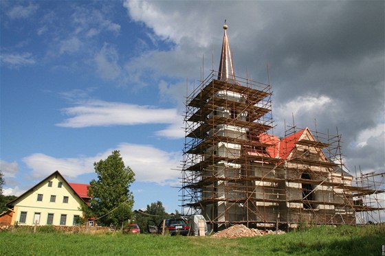 Oprava kaple sv. Anny v Kunin Vsi