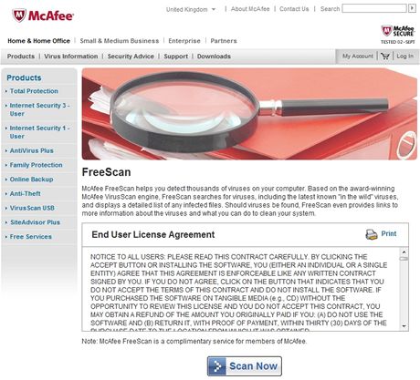 McAfee FreeScan