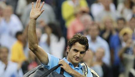 Roger Federer se lou po porce s Djokoviem v semifinle US Open