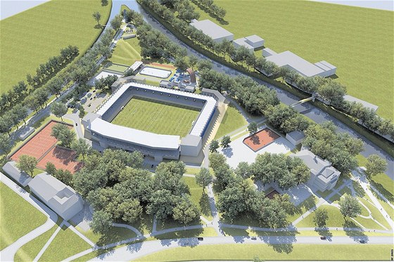 Vizualizace nové podoby stadionu ve truncových sadech