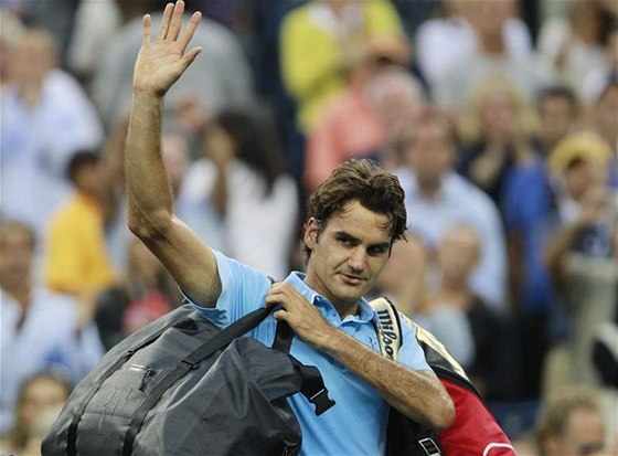 Roger Federer se louí po poráce s Djokoviem v semifinále US Open