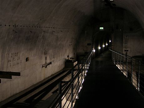 Pohled do podzemnch chodeb vbvalm Hitlerov sdle Obersalzberg