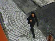 Zlodjka prochz Cukrovarskou ulic v Plzni