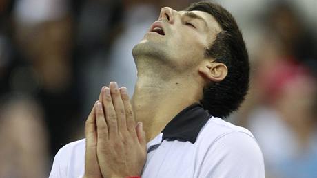 Novak Djokovi po vítzném semifinále US Open proti Federerovi