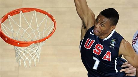 Russell Westbrook z USA smeuje