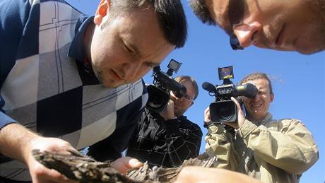 Ministr ivotního prostedí Pavel Drobil si pijel prohlédnout krovcem ponienou umavu