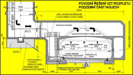 Cholupick tunel -  Pvodn nvrh podzemnho rozpletu