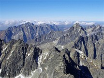 Na Gerlachovskm ttu. Vhledov panorama smrem k zpadu