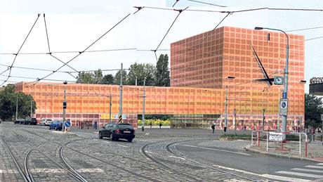 Návrh budovy pro radnici v Praze 8.
