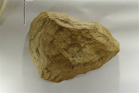 Dosud nejvt nalezen pstn kln ve stedn Evrop. Vha okolo 44 kg, st 750 000 let, vyroben z kemence typu Skrn.