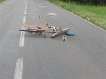 Tragick nehoda cyklistky na silnici ze Srub u Chocn.