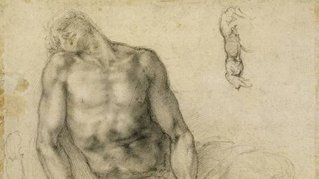 Michelangelo Buonarroti: Studie k utrpení Krista a dv skici pravé ruky