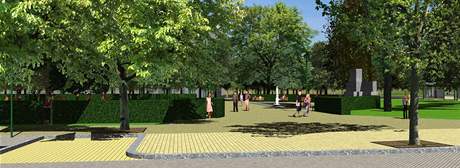 Studie rekonstrukce parku na Mikulskm nmst v Plzni