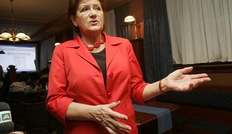 Irena Ondrová ve volebním tábu ODS ve Zlín.