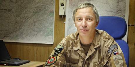 Podplukovník Ctirad Gazda, velitel eských voják v afghánském Lógaru.
