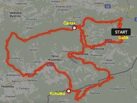 Trasa našeho putování Valašskem Trasa našeho putování Valašskem