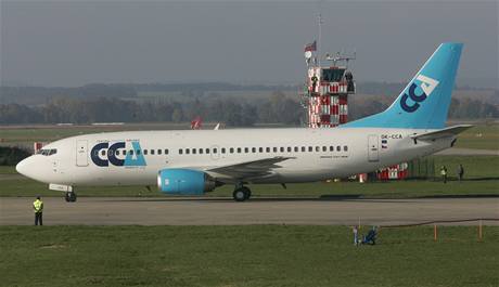 Boeing 737 na letiti v Hradci Krlov