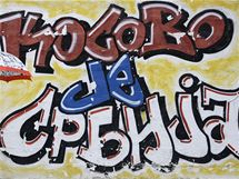 Kosovo je Srbsko - nacionalistick graffiti v Blehrad