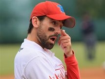 Finle baseballov extraligy opt ovldli AVG Draci Brno, na snmku Billy Hess, hrajc trenr Techniky