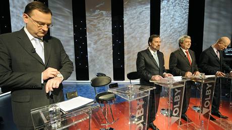 Premiér Petr Neas v povolební diskusi (17.10.2010)