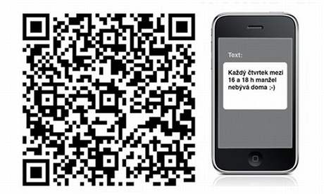 QR kódy pete vtina smartphon