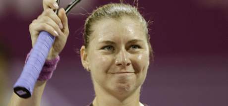 Vra Zvonarevov po vtznm utkn s Kim Clijstersovou na Turnaji mistry v Dauh.