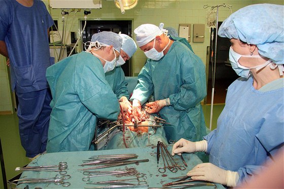 Lékai karlovarské nemocnice pi operaci prostaty novou metodou. Ilustraní foto