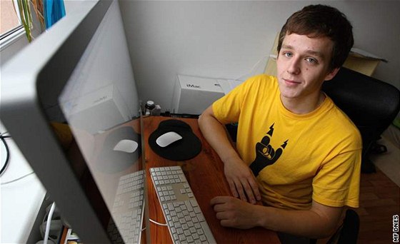 Talentovaný webdesigner a student zlínské Univerzity Tomáe Bati Jakub Krmá.