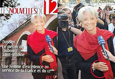Francouzská ministryn financí Christine Lagardeová na titulní stran asopisu...
