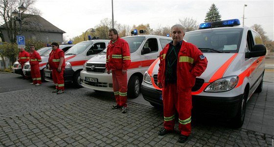 Protest idi sanitek ped sídlem krajského úadu v Ostrav.