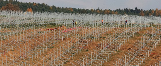 Rájeko - stavba solární elektrárny.