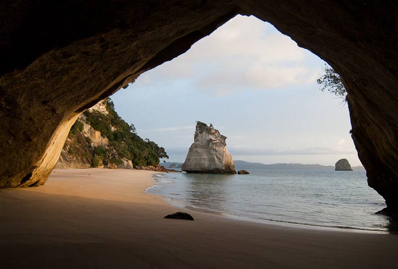 Nový Zéland, Coromandel. Cathedral Cove