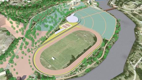 Na levém behu Ohe se doká rekonstrukce atletický stadion a vzniknou tady nové relaxaní plochy.