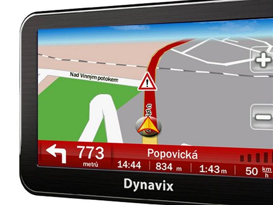 Navigace Dynavix upozorní na nebezpené úseky