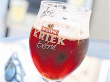 Belgick pivo Kriek von po tench a m nakyslou chu.