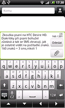 Displej HTC Desire HD (komunikace)