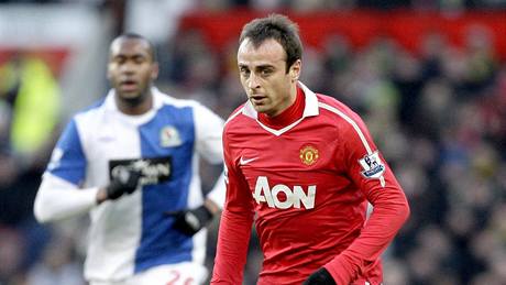 KANONÝR. Fotbalista Manchesteru United Dimitar Berbatov dal v utkání s Blackburnem pt gól.