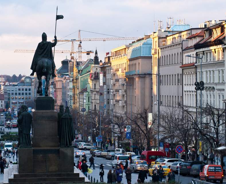 Václavské námstí má stavební jeáby u jako bnou dominantu